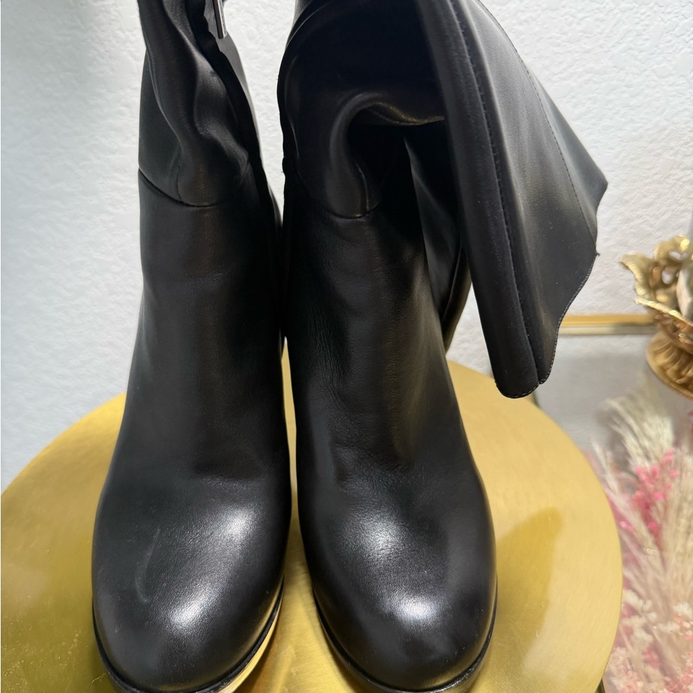 Vince Camuto Leather Knee High Heeled Boots